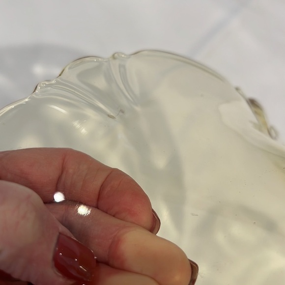 Heisey Vintage Empress “sahara Yellow”, 3 Dolphin Footed, Flared Bowl. - Picture 8 of 8